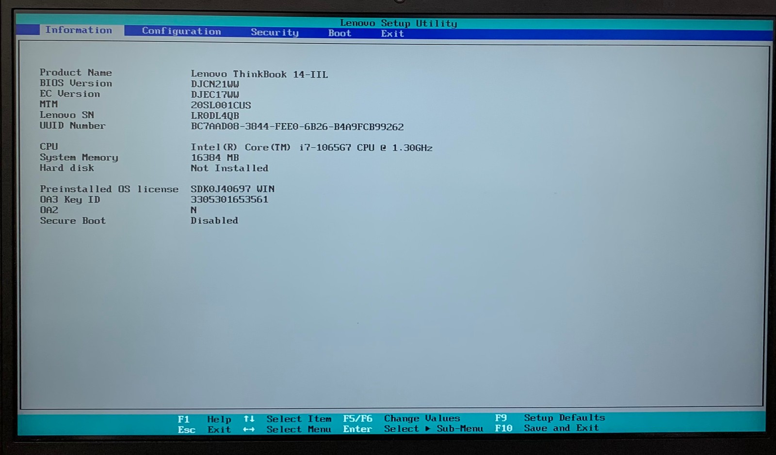Lenovo ThinkBook 14-IIL 14″ Laptop i7-1065G7 16GB RAM, No Storage Remote Managed