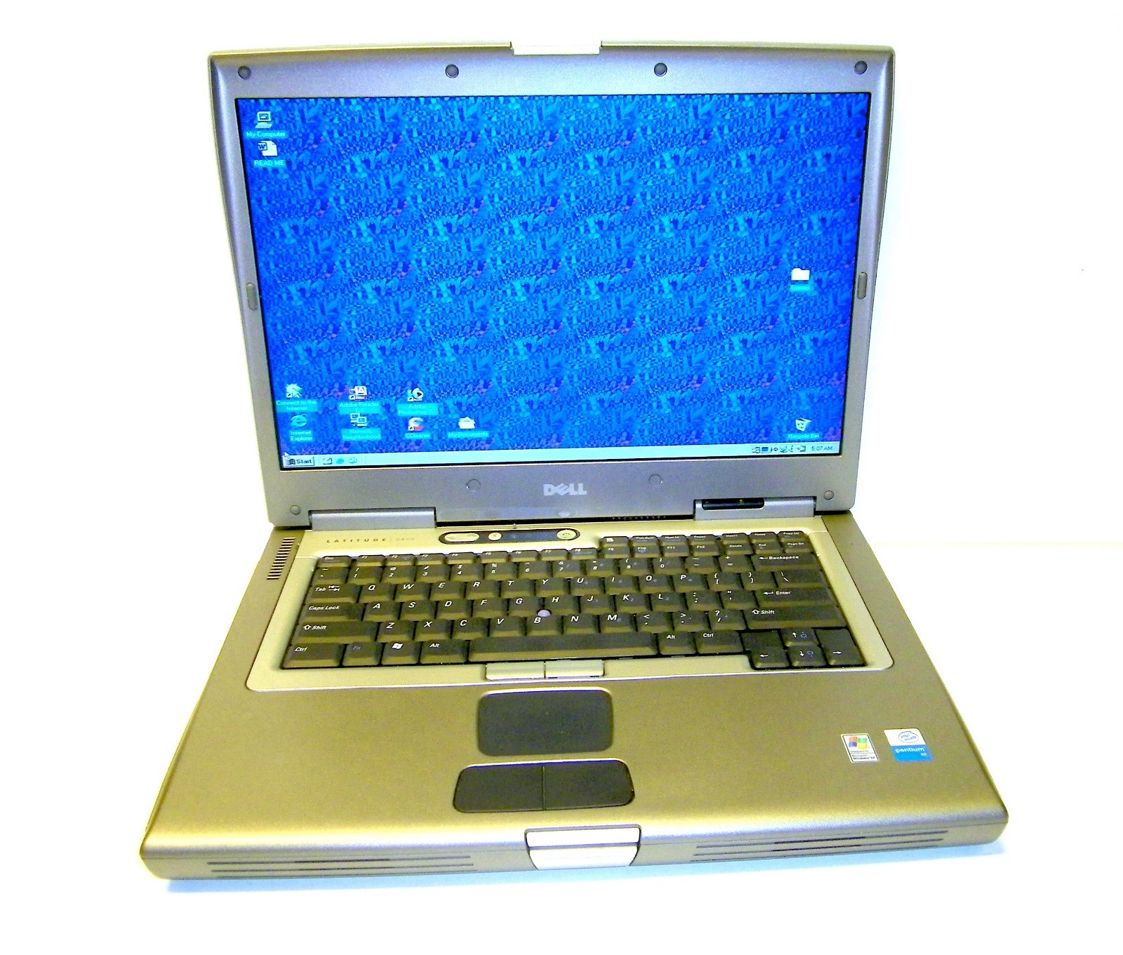 Dell Latitude D800 Windows98SE 1.6GB/80GB HD/512MB RAM — Nvidia 32 Bit + Charger