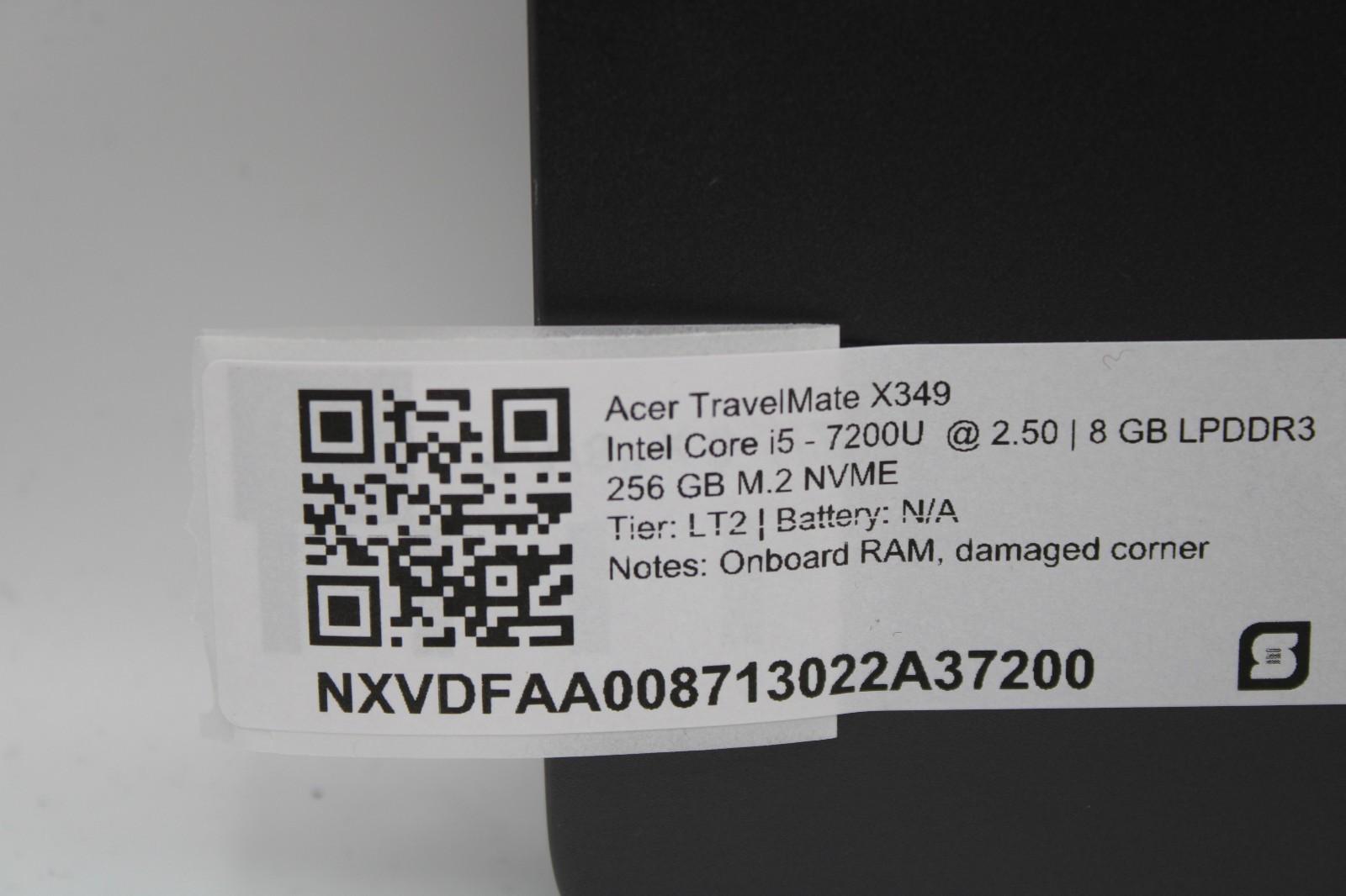 Acer TravelMate TMX349 i5 7200U @ 2.5 GHz 8GB RAM 256GB SSD No OS