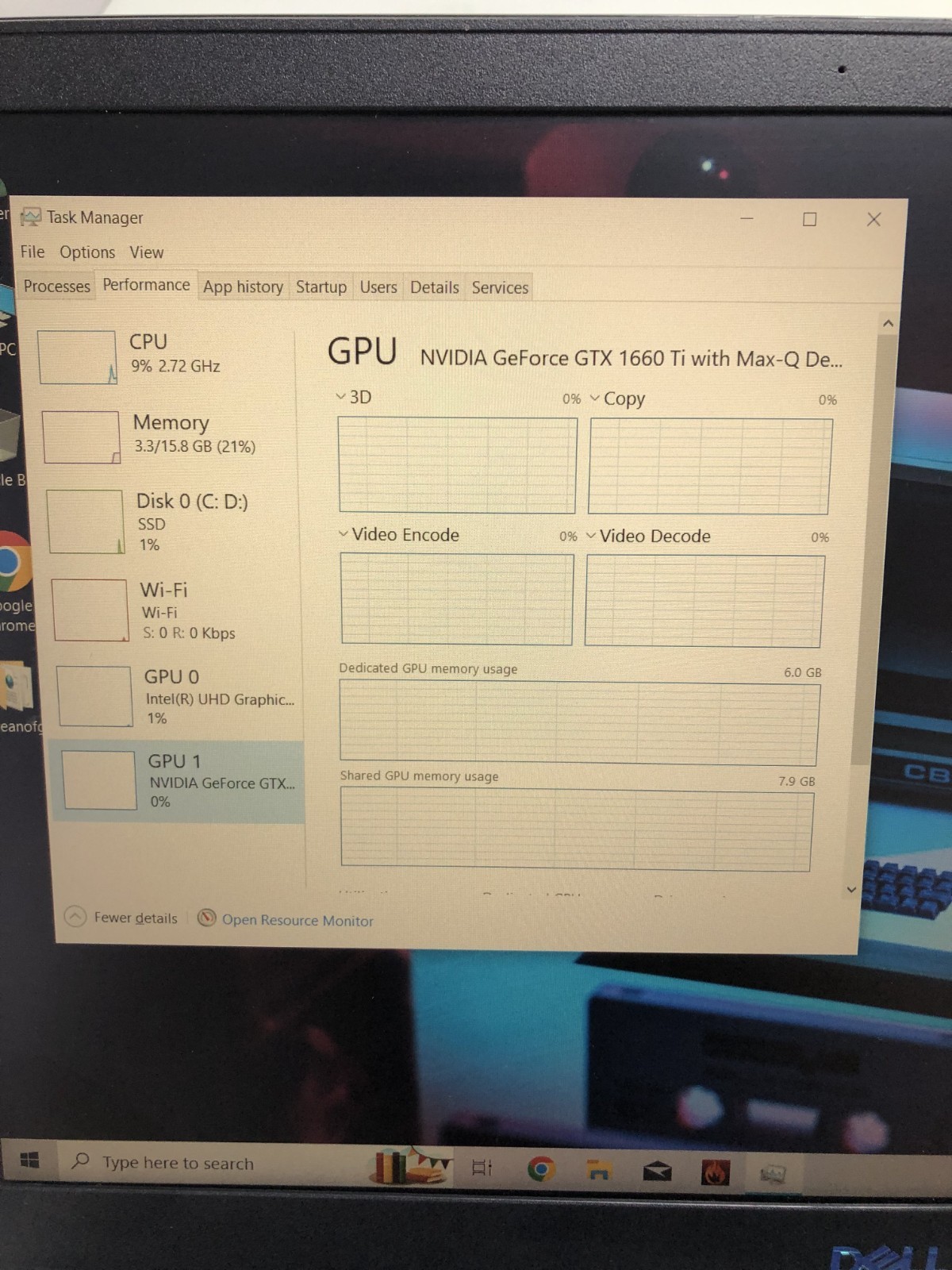 Dell G3 3590 Gaming Laptop i7-9750H 16GB 512GB SSD GTX 1660 Ti FHD