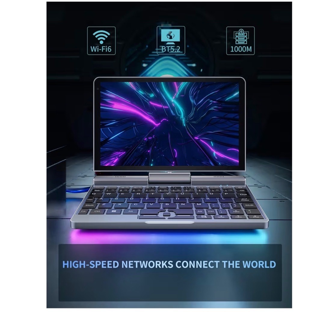 8 Inch 2-in-1 Mini Laptop Tablet PC,N150 (Up to 3.6GHz), 12GB LPDDR5 RAM, 512GB