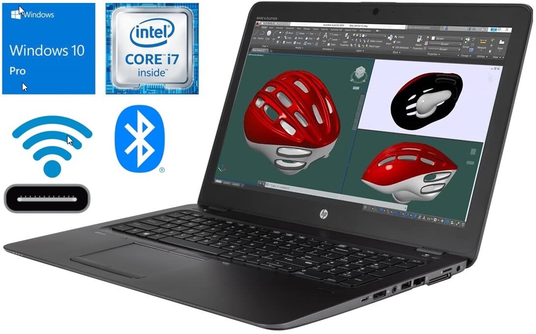 HP ZBook 15u G5 Laptop 15.6″ Core i7-8650u up to 64GB Ram & 2TB SSD Win10/11 Pro