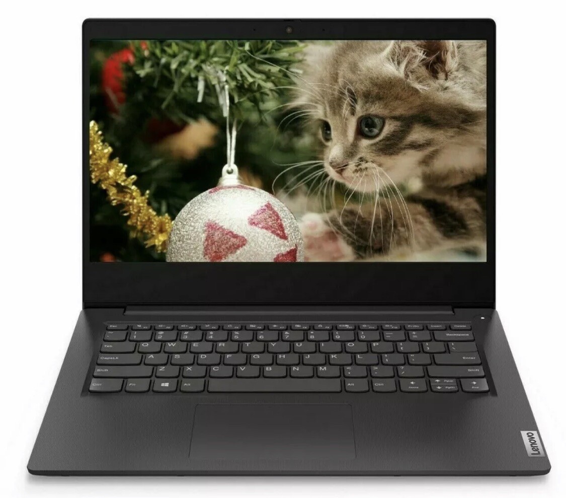 NEW Lenovo IdeaPad 3 14″ HD Pentium Gold 4GB RAM 128GB SSD Windows 10 Black