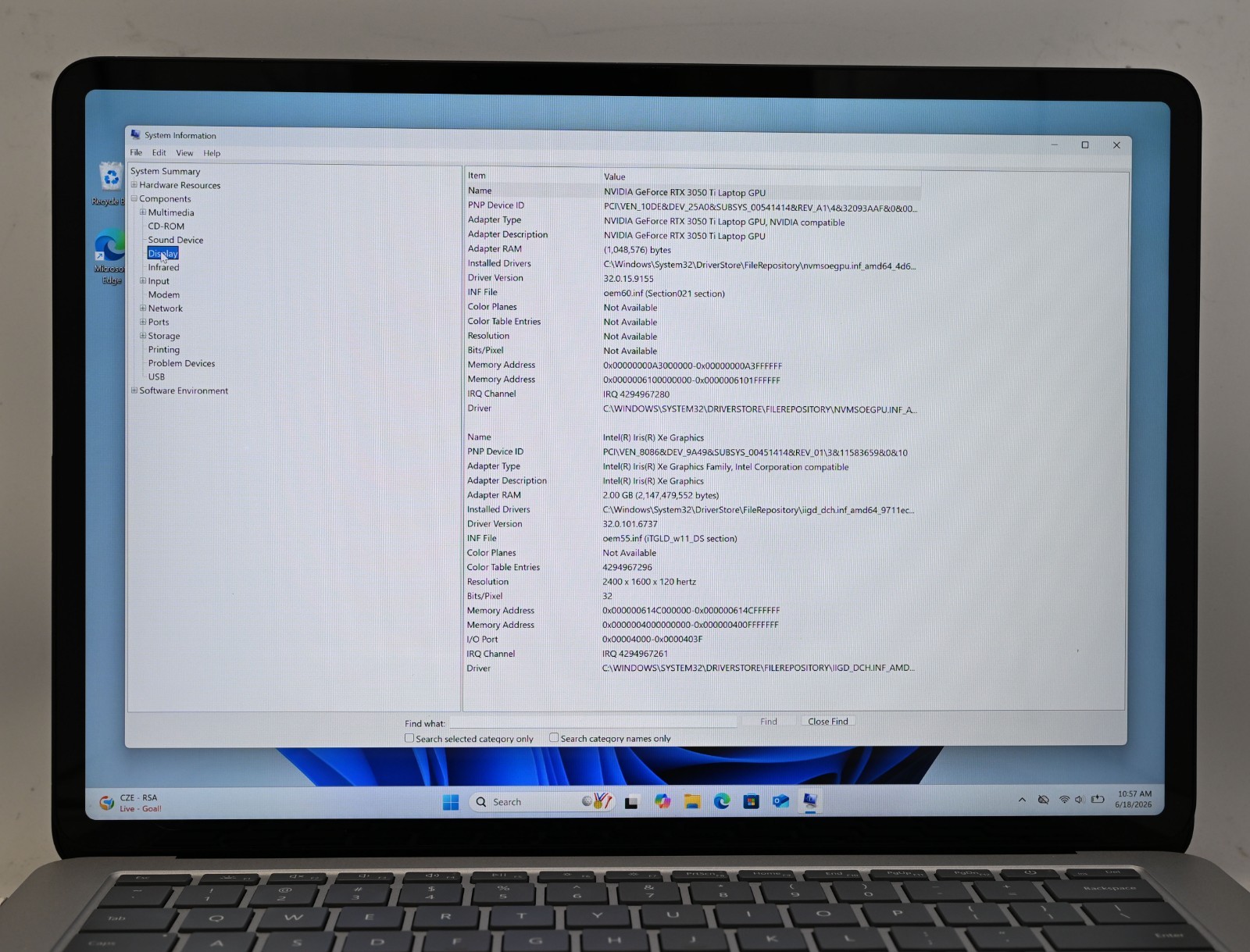 Microsoft Surface Laptop Studio i7-11370H 3.3GHz 16GB RAM 512GB SSD RX 3050-Ti