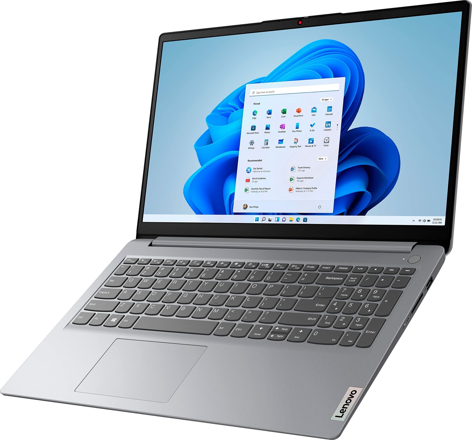 Lenovo IdeaPad 1 15.6″ HD Laptop, 128GB eMMC, Windows 11 Home, Cloud Grey *READ