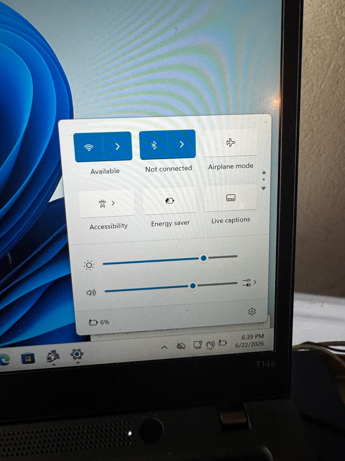 Lenovo ThinkPad T14s Gen 2 i7-1185G7 16GB 256GB Win 11 Pro READ #6478