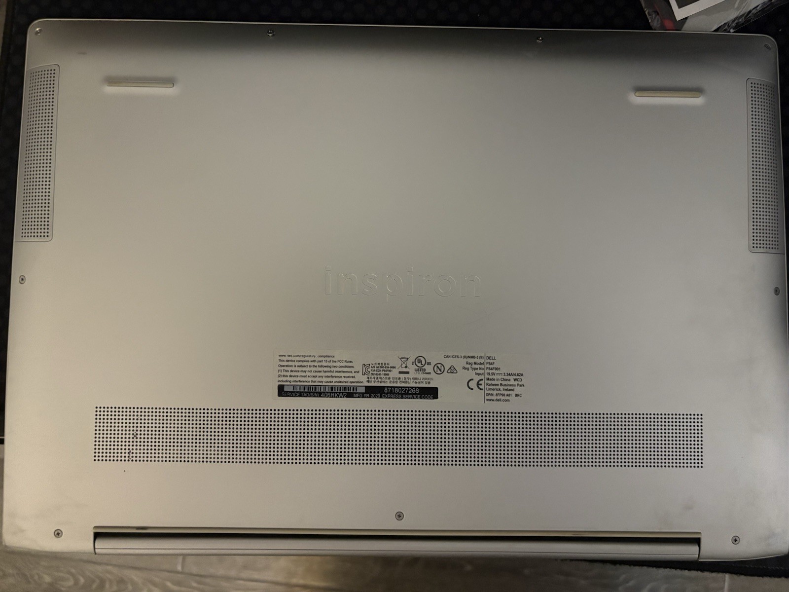 Dell Inspiron 7591 2-in-1 Laptop Intel i5 CPU Win11 Pro 8GB DDR4 512GB SSD