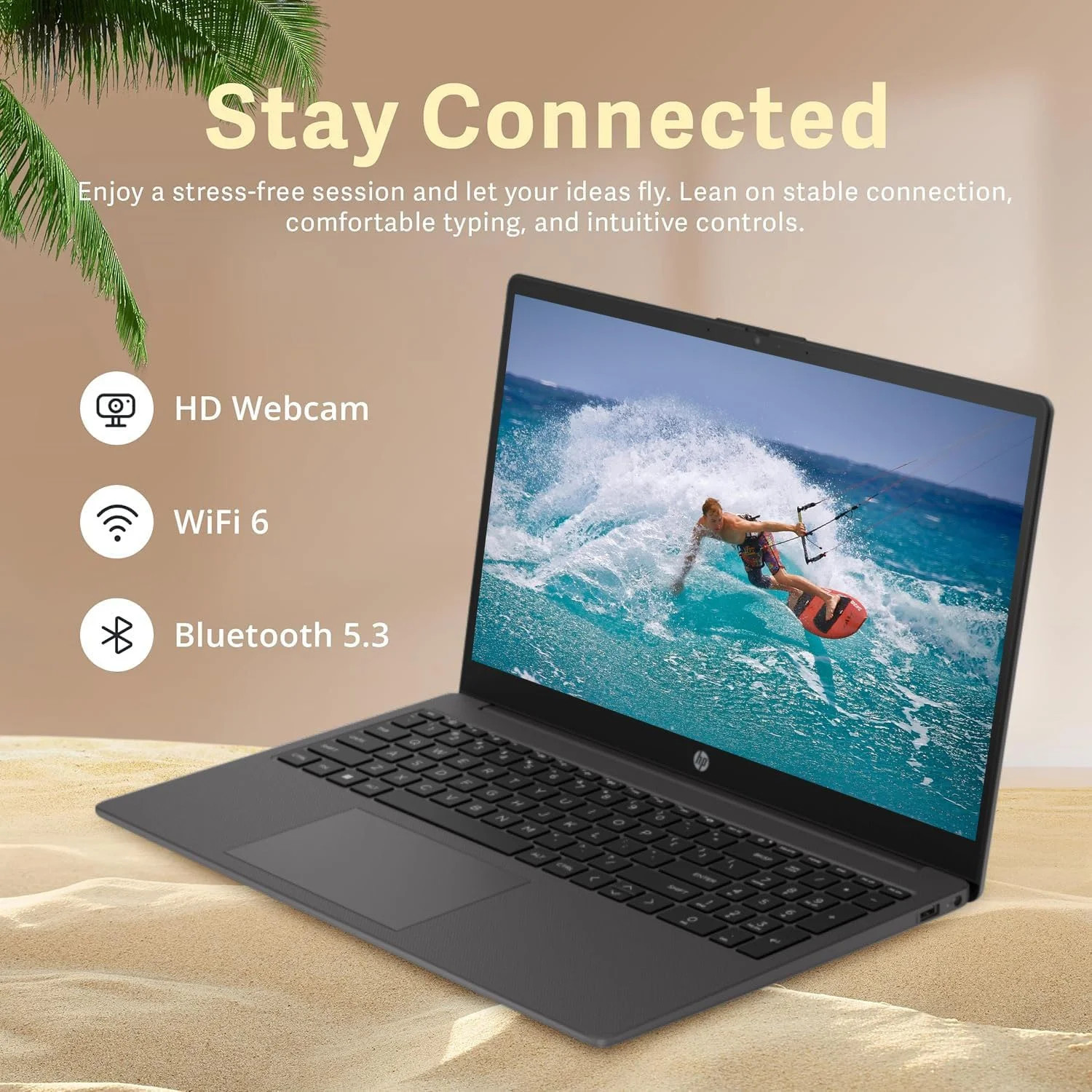 HP 255 G10 15.6″ FHD Laptop Ryzen 5 7530U 16GB RAM 512GB SSD Win11 Pro Silver