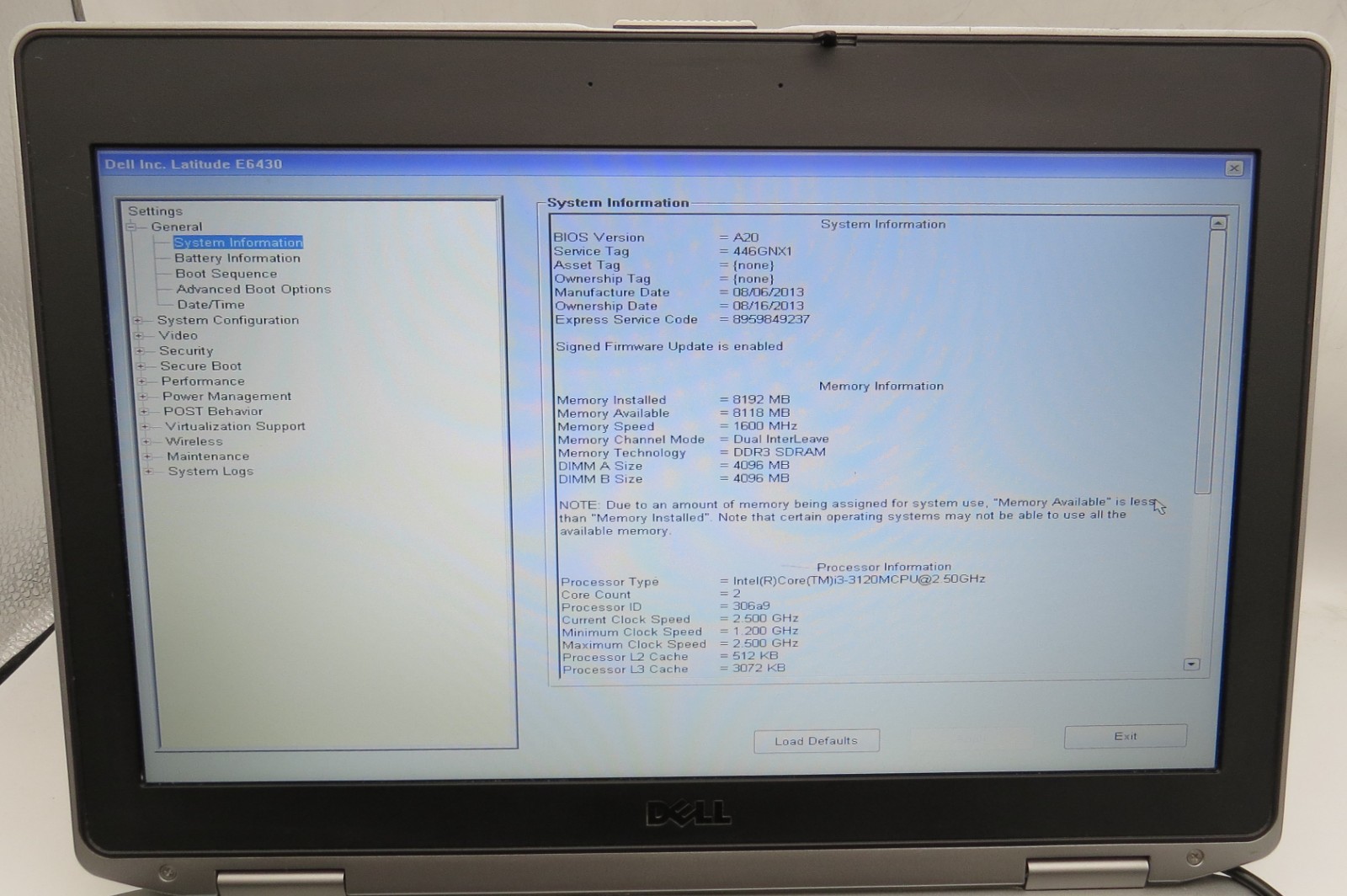 Dell Latitude E6430-14″-i3-3120M@2.5GHz-8GB RAM-NO STRG-NO OS-NO BATTERY