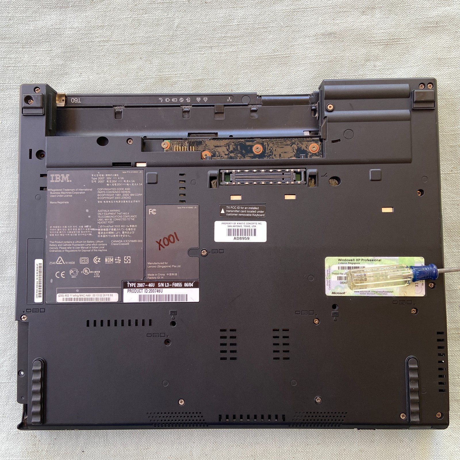 IBM Lenovo ThinkPad T60 15” Laptop Intel Centrino T2400 1.83GHz 1GB Parts Lot 2