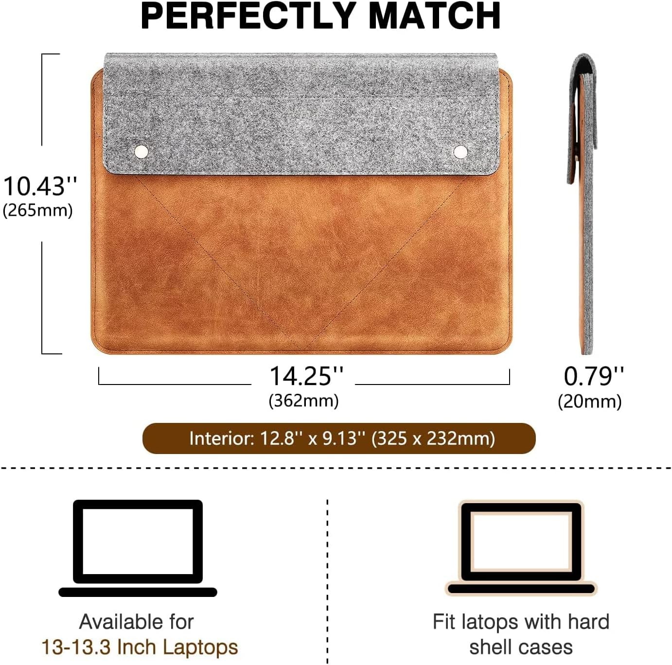 13-13.3 Inch Laptop Sleeve Fits New 13-inch Mac Neo/Pro 13″ M2/M1, Mac Air 13.3″