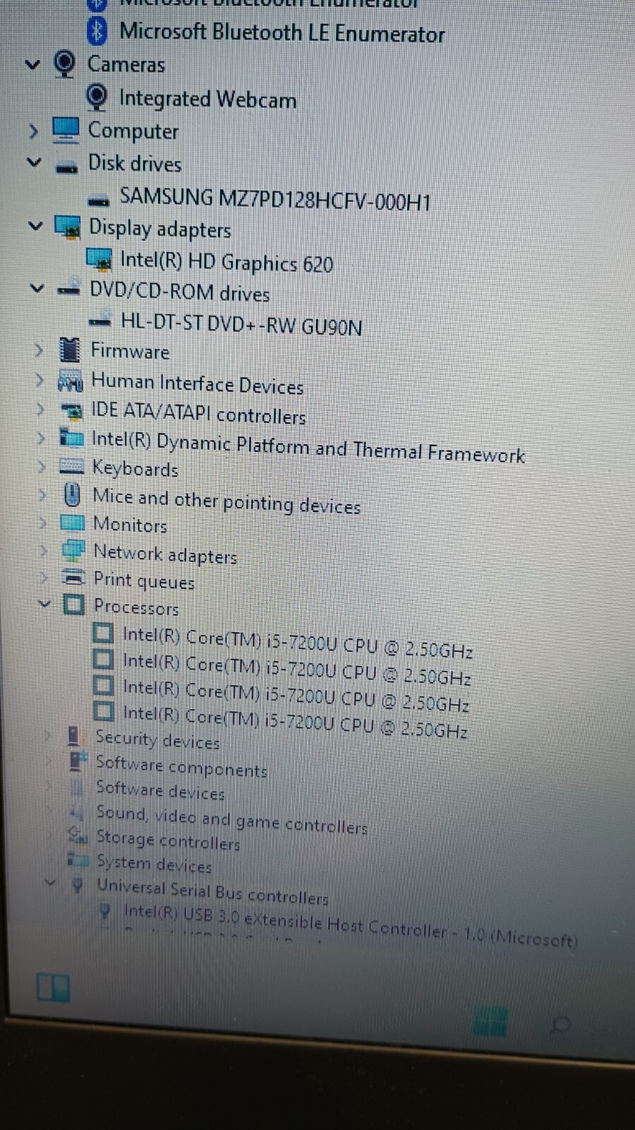 Inspiron5567 (5301)w/charger.i5-7200U.Optical. 8GB.128GB SSD.15.6″.W11 Home