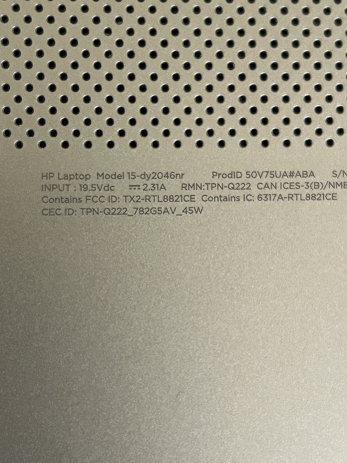 HP 15-dy2046nr 15.6″ Intel Core i3 11th Gen Laptop UNTESTED Parts Repair