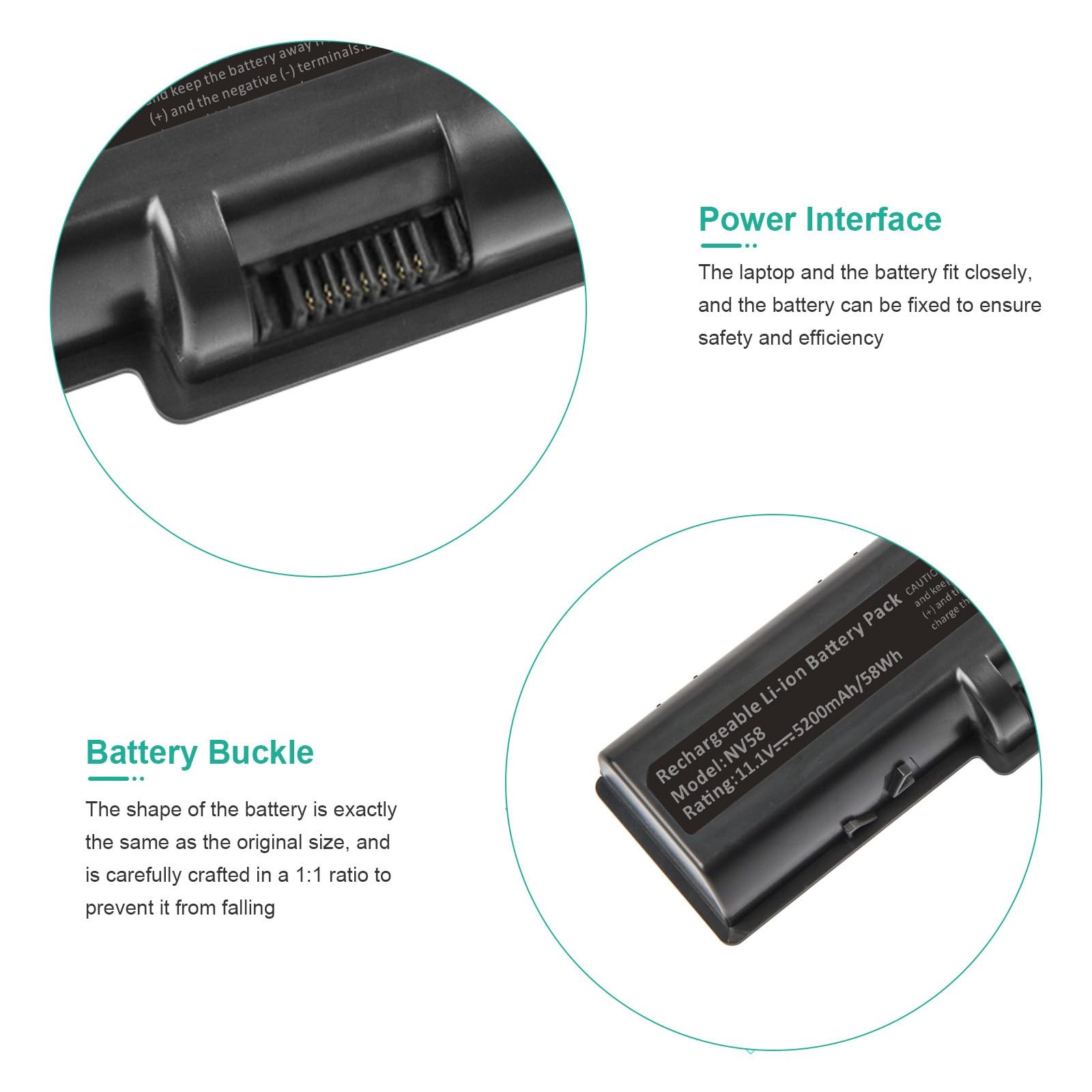 TREE.NB Laptop Battery for Gateway NV52 NV53 NV54 AS09A31 AS09A61 AS09A51 AS09A4