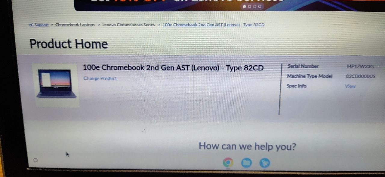 LOT OF 5 UNLOCKED Lenovo 100e Chromebook LAPTOPS WEBCAM/BLUETOOTH/WiFi 1.60GHz