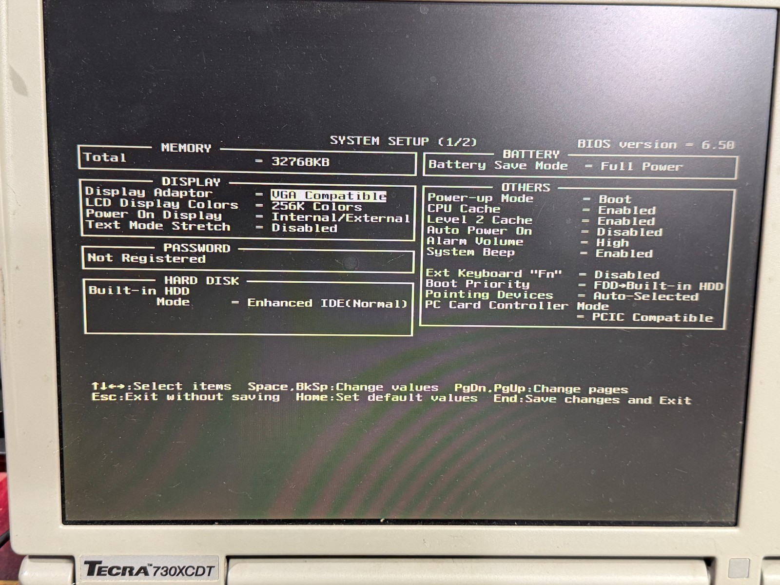 Toshiba Notebook Laptop Tecra 730 XCDT NO HDD w/AC PARTS