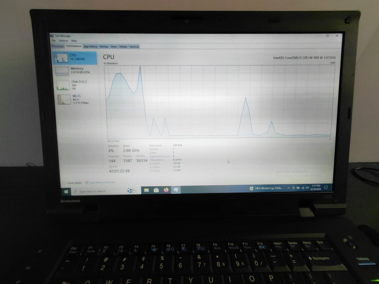 Lenovo ThinkPad L512 | 15.6″ Laptop | Core i5 M 480 2.67GHz | 8GB | Win