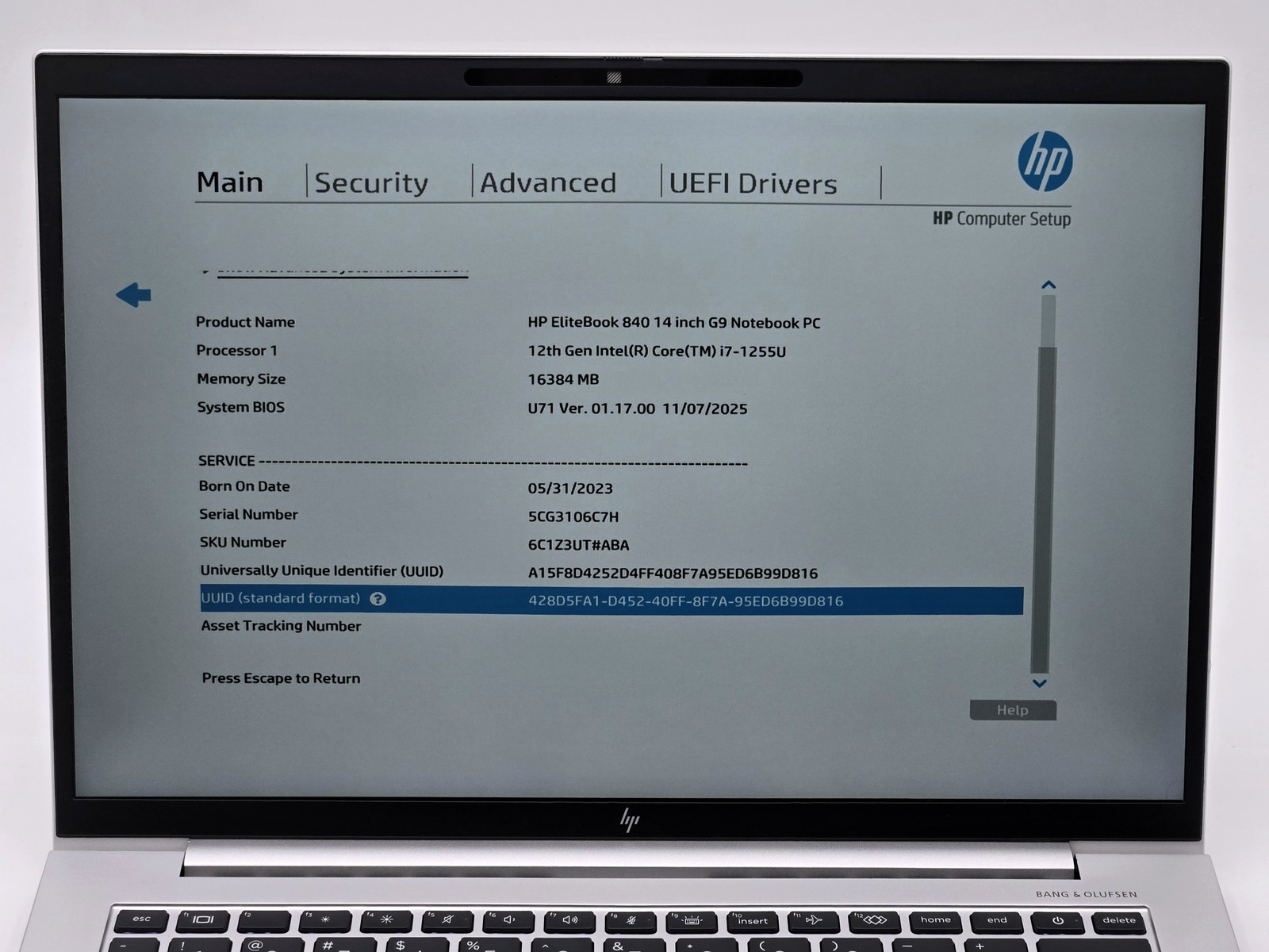 HP EliteBook 840 G9 14 Core i7-1255U 16GB 512GB SSD Windows 11 Grade D