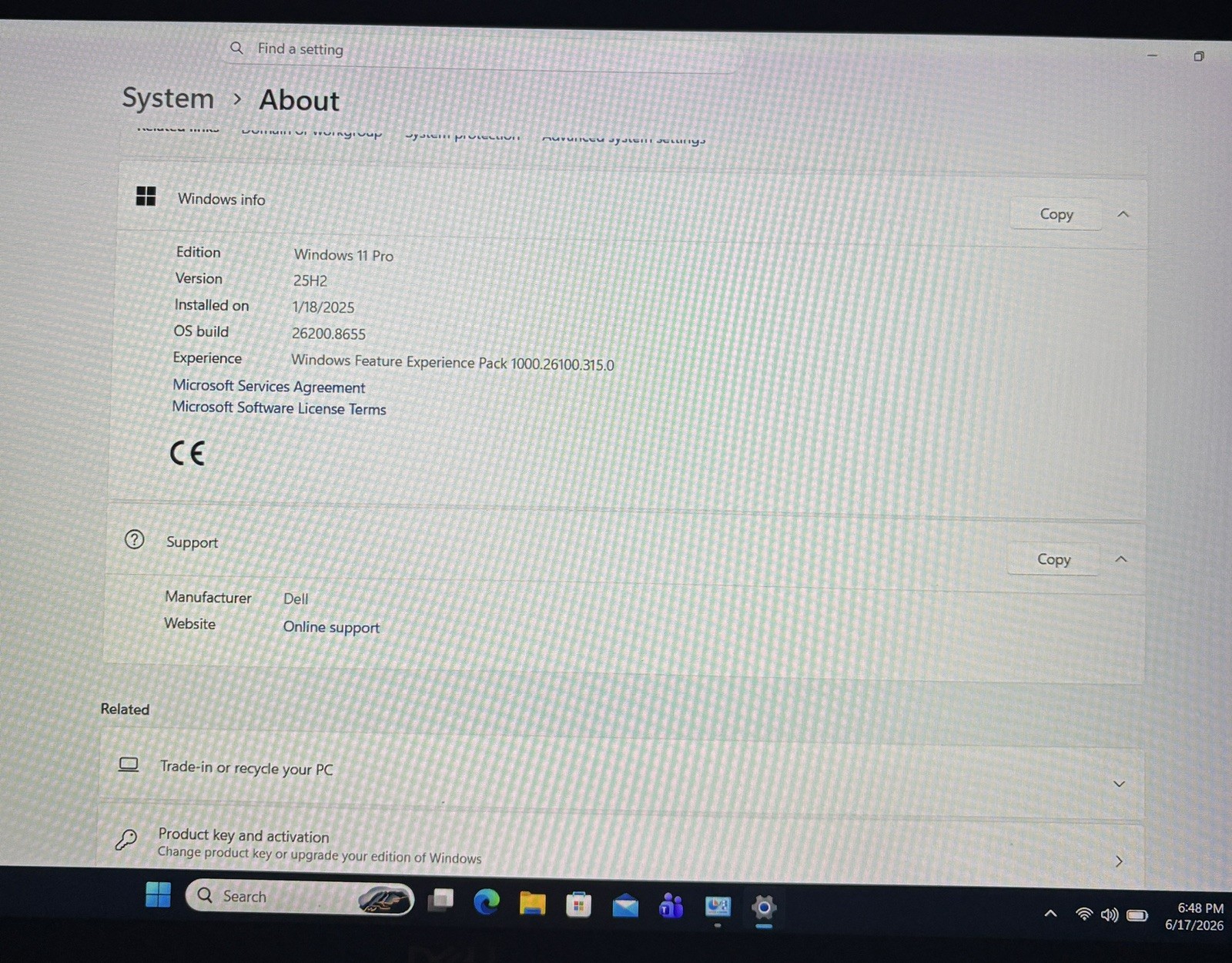 Dell Precision 3540 Workstation i7 8665u 1.90GHz 32GB RAM 1TB SSD Win 11 Pro