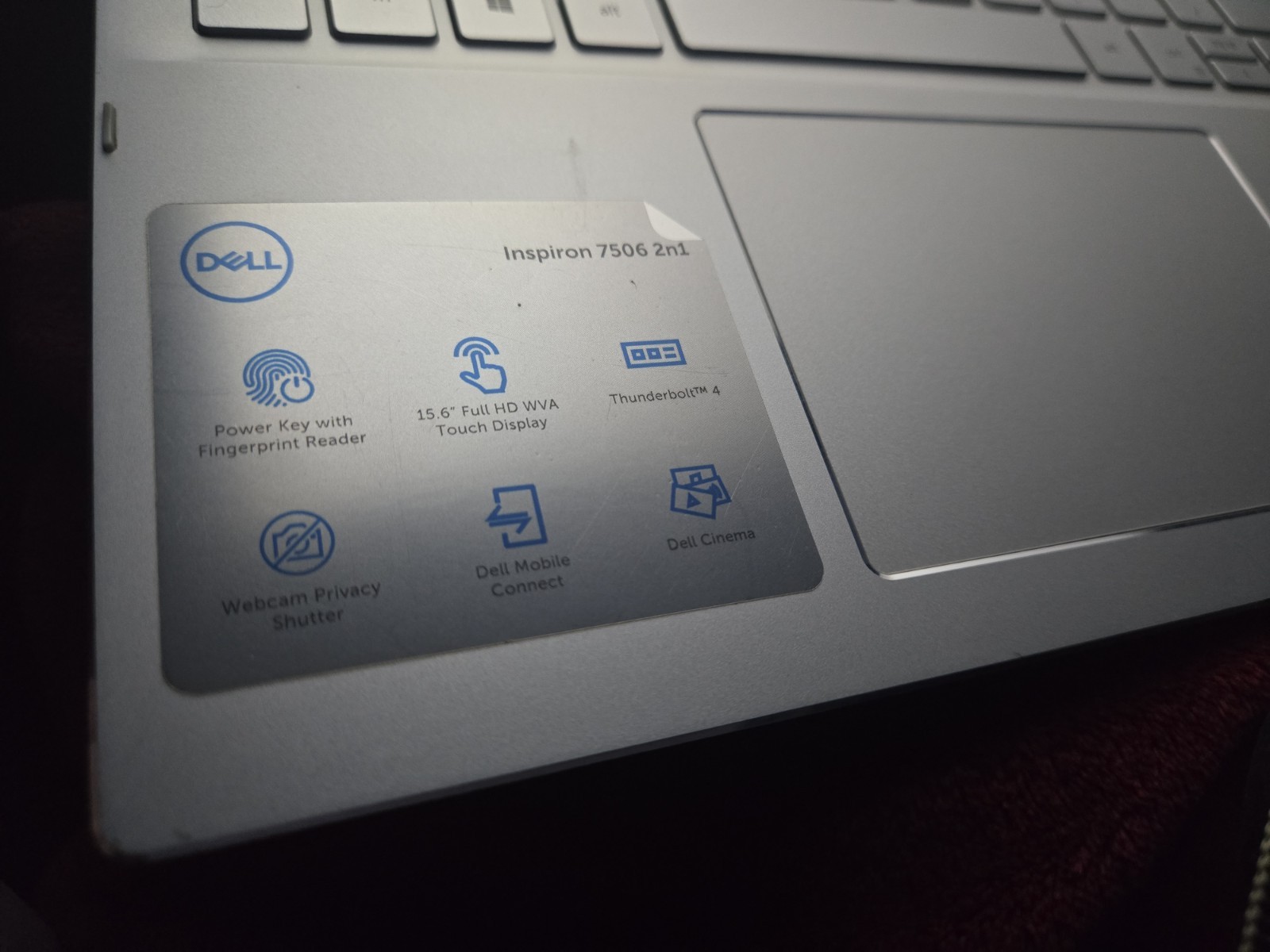 Dell Inspiron 7506 2-in-1 15.6” i7-1165G7 2.80GHz 16GB RAM Touch