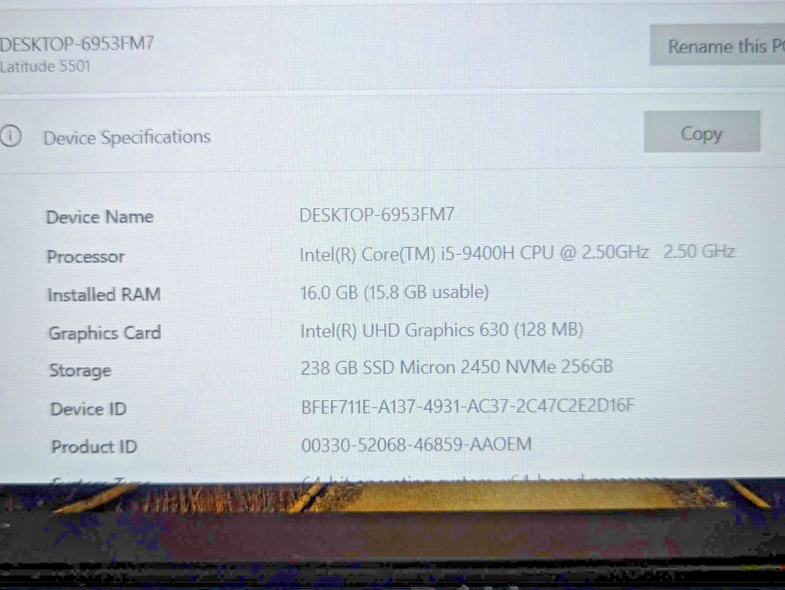 Dell Latitude 5501 Laptop i5 16GB RAM 256GB SSD – Works Plugged In