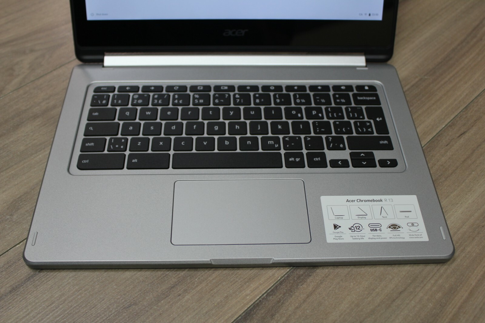 Acer R 13 13.3″ Touch 2-in-1 Chromebook MTK M8173C / 32GB eMMC / 4GB RAM Laptop