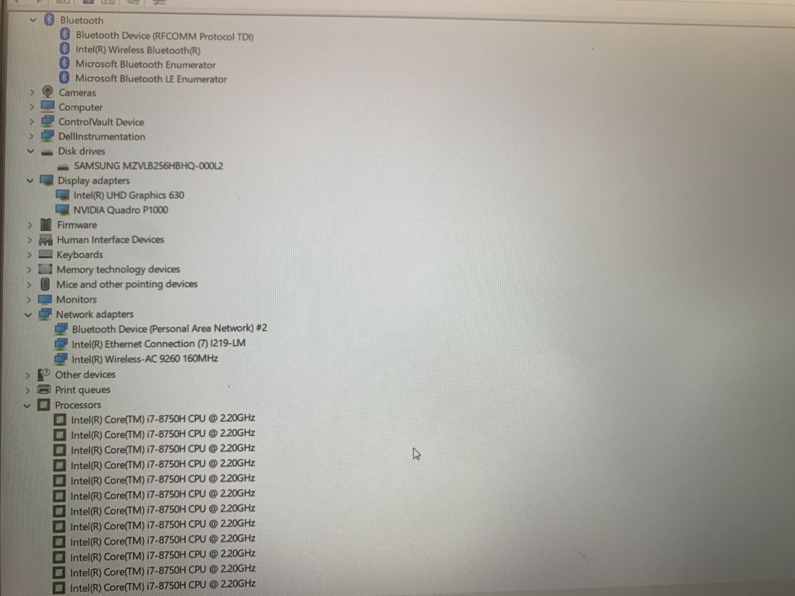 Dell Precision 7530 Laptop Intel i7-8750H 2.2GHz 32GB RAM 256GB NVIDIA P1000