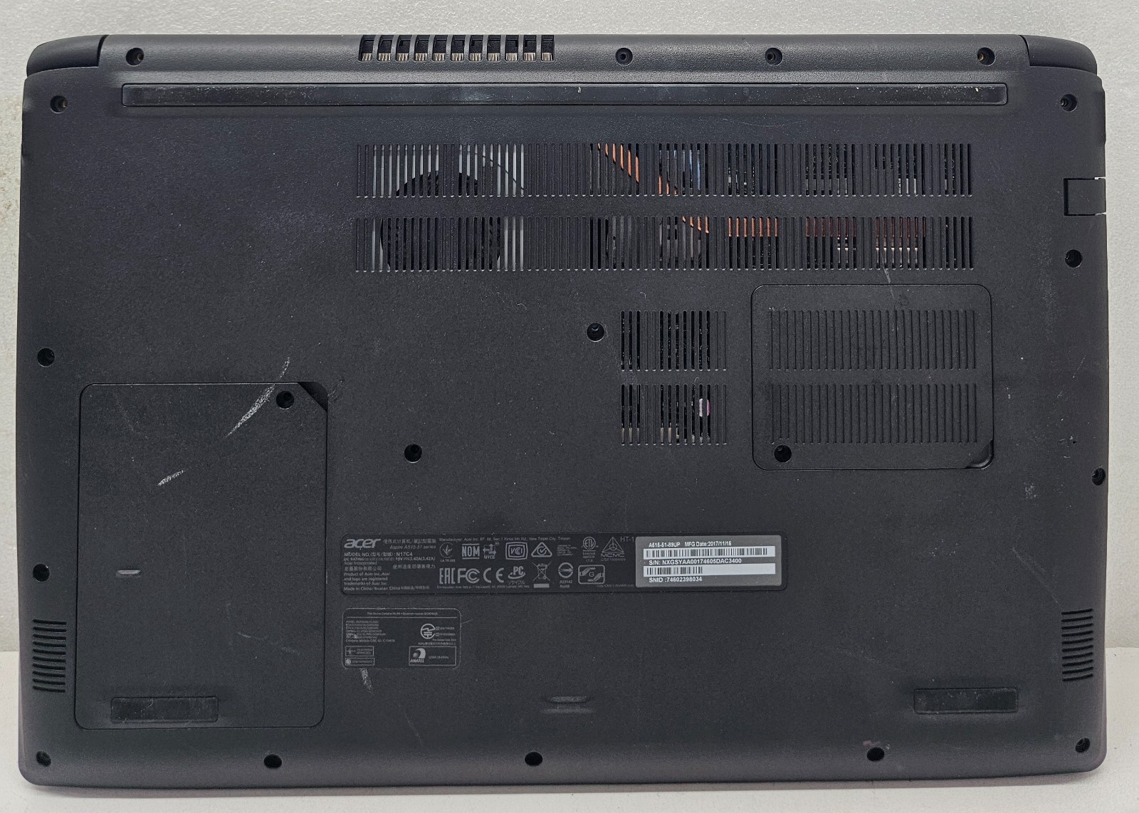 Acer Aspire A515-51-89UP Laptop Intel Core i7-8550U NO RAM/HD/OS/POWER (FL)
