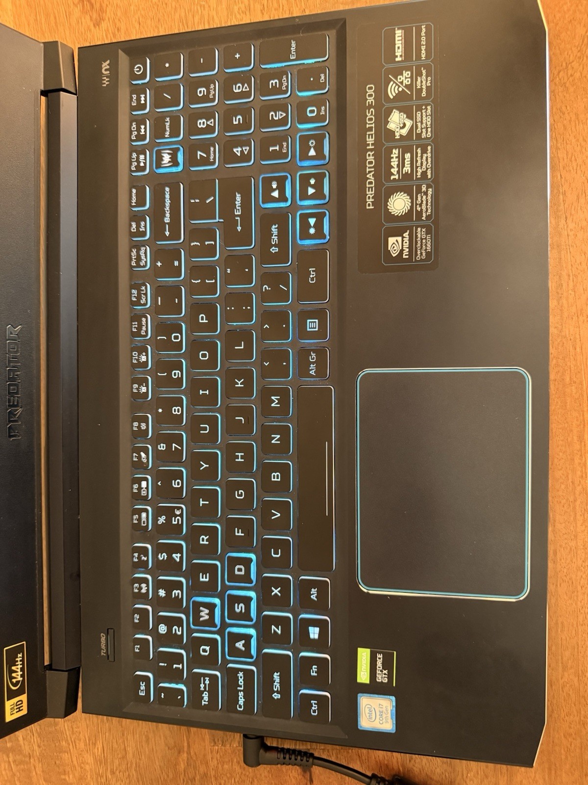 Acer Predator Helios 300 Gaming Laptop i7 GTX SSD Windows 11 Black/Blue