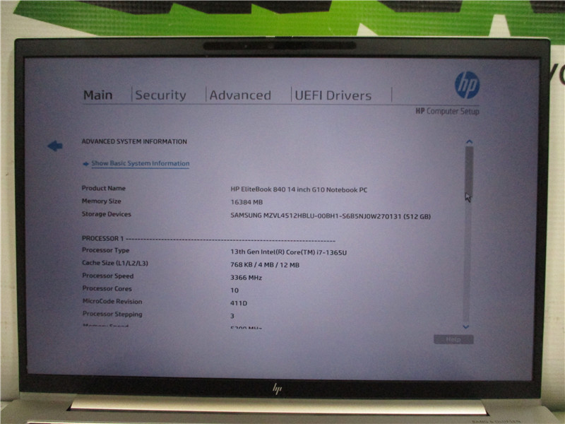 HP EliteBook 840 G10 Notebook Wolf Pro i7-1365U 16GB RAM 512GB mSATA W.11 COA