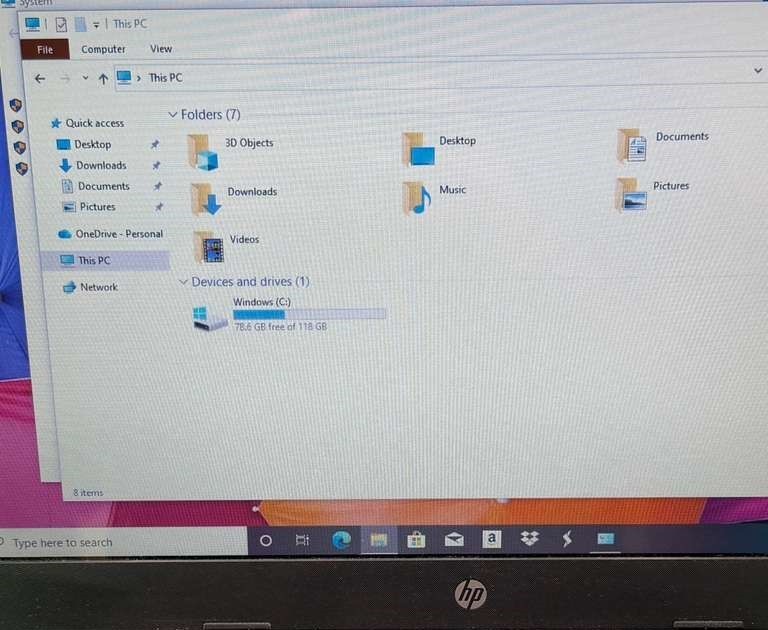 HP Notebook 14-dq1025nr Intel Core i3 10th 1.20GHz 4GB RAM 128GB SSD Win 10 Home