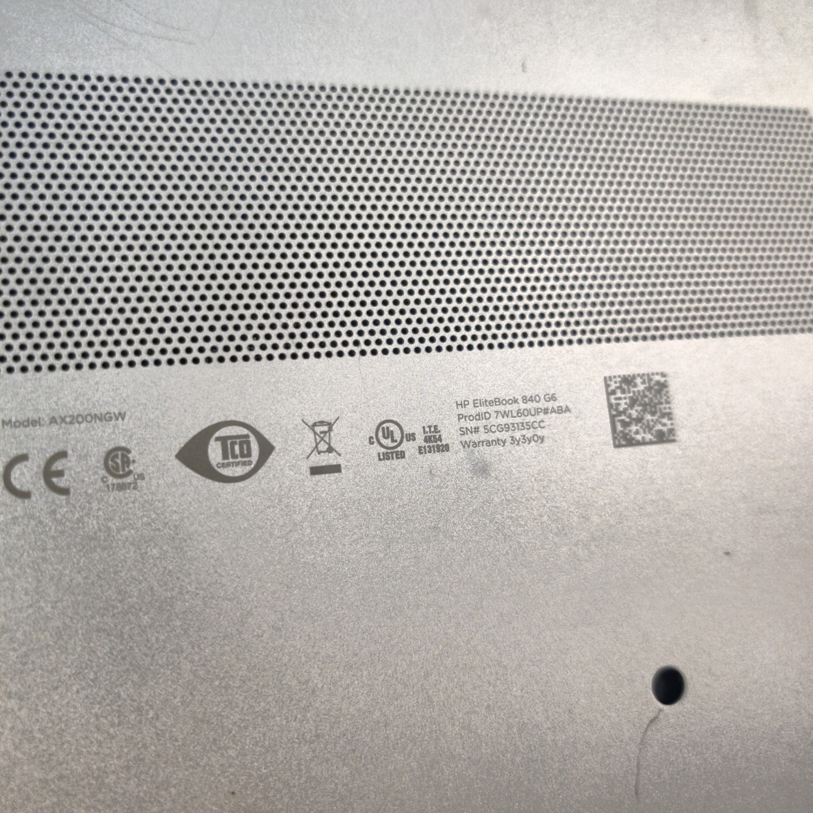 HP EliteBook 840 G6 Intel Core i5-8365U 1.60GHz 16GB NO SSD/OS/AC ADAPTER *READ