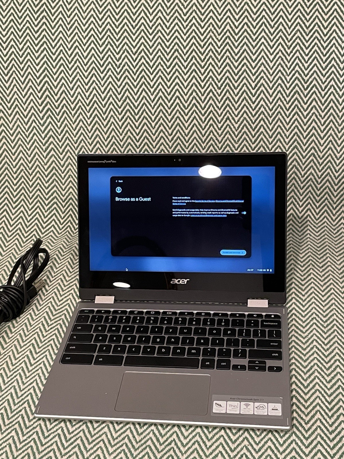 Acer Chromebook Spin 311 2-in-1 Convertible 11.6″ Touchscreen Laptop Silver