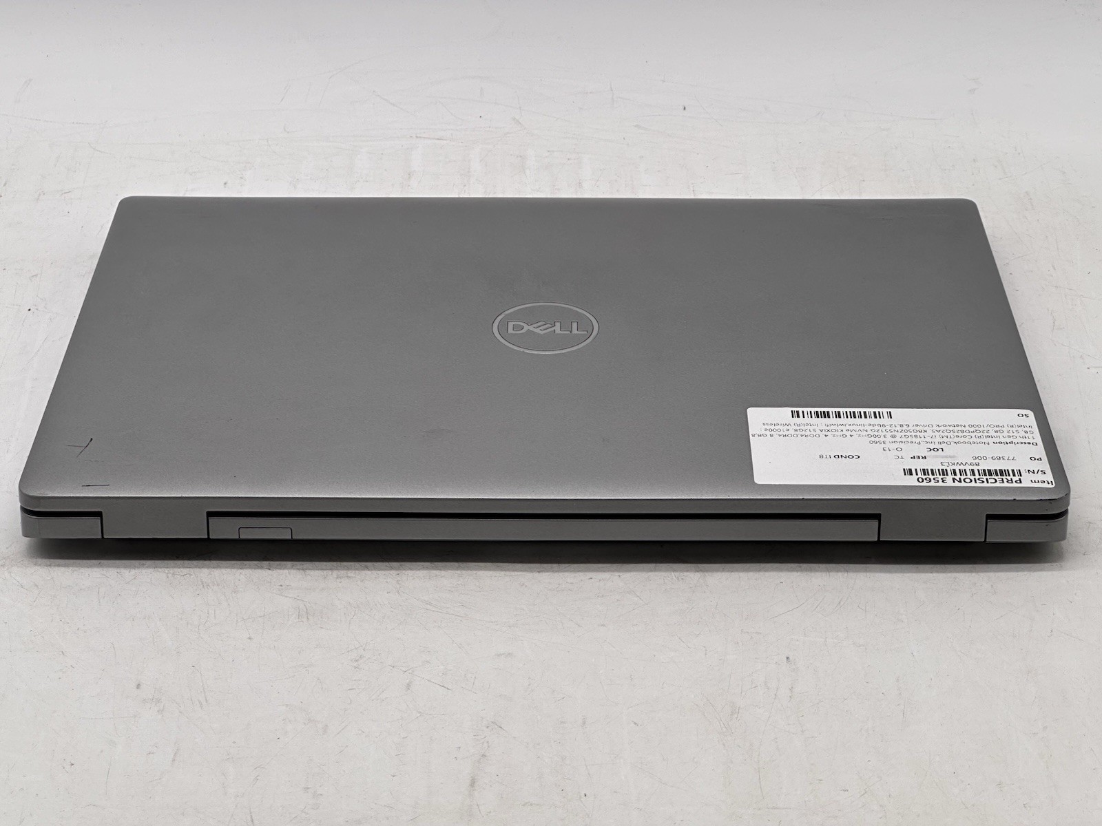 Dell Precision 3560, i7-1185G7, @ 3.00GHz, 16GB RAM, 512GB NVMe-No OS/Charger
