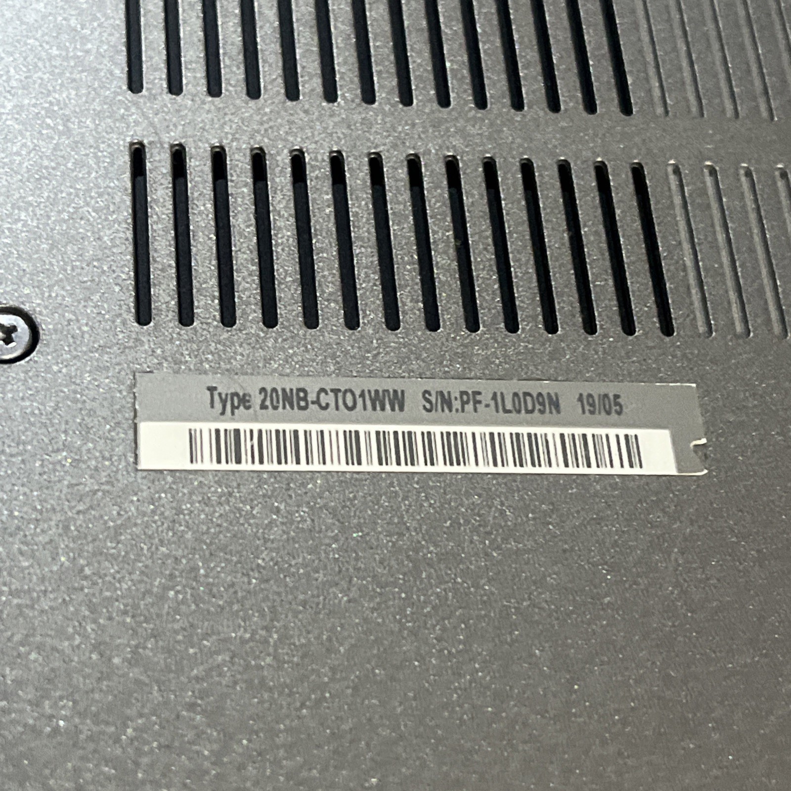 LENOVO THINKPAD E590 INTEL CORE I5 8GB RAM NO HD