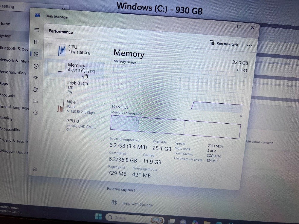 Hp Laptop 17-CN0001T 17.3″ 1TB SSD, 32GB RAM, INTEL PENTIUM N6000