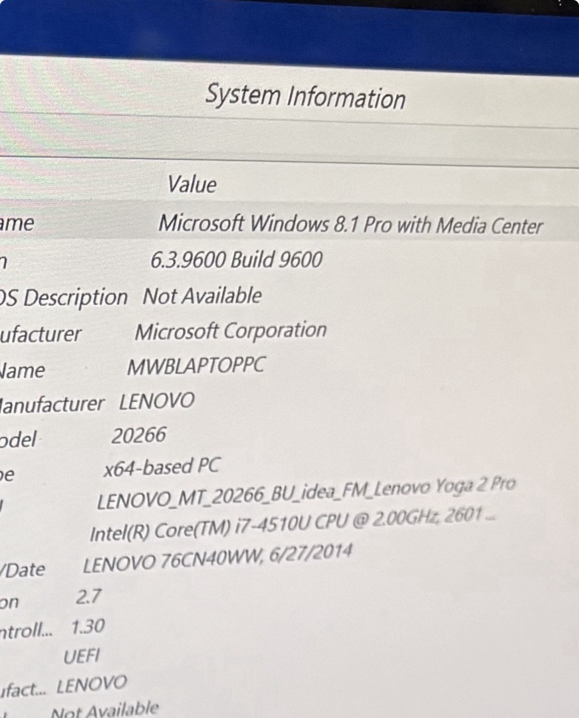 Lenovo Yoga 2 Pro 13.3” Touch Laptop i7-4510U 8GB RAM 196GB SSD Win 8.1