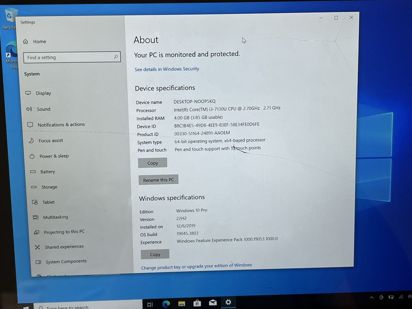 Acer Switch 5 N17P5 Intel Core i3-7130U 2.70GHZ 4GB RAM 128GB SSD #2