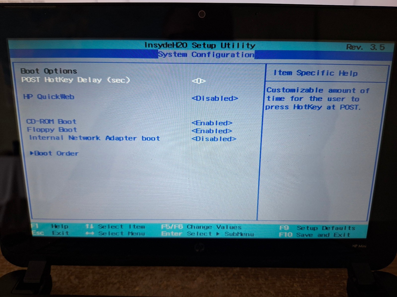HP Mini 210-1000 Blue Netbook 10.1″ 1GB 120GB SSD Windows 7 Wi-Fi Bluetooth