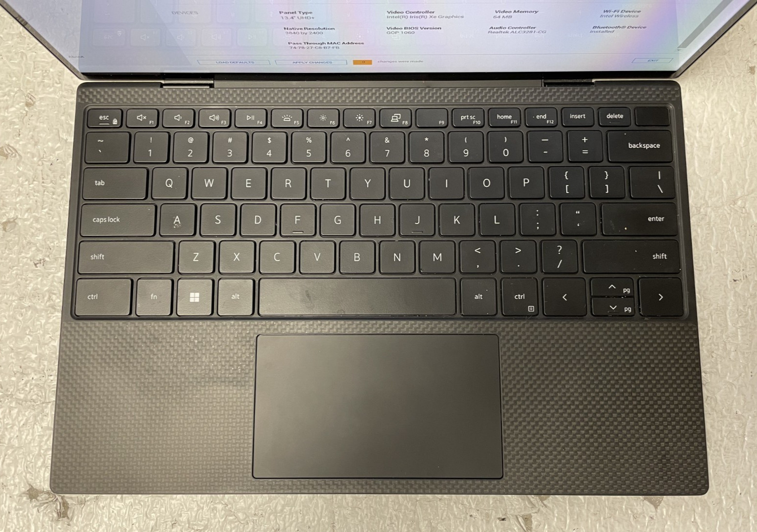 Dell XPS 13 9310 13.4” Intel Core i7-1165G7 @2.80GHz 16GB RAM NO SSD Part