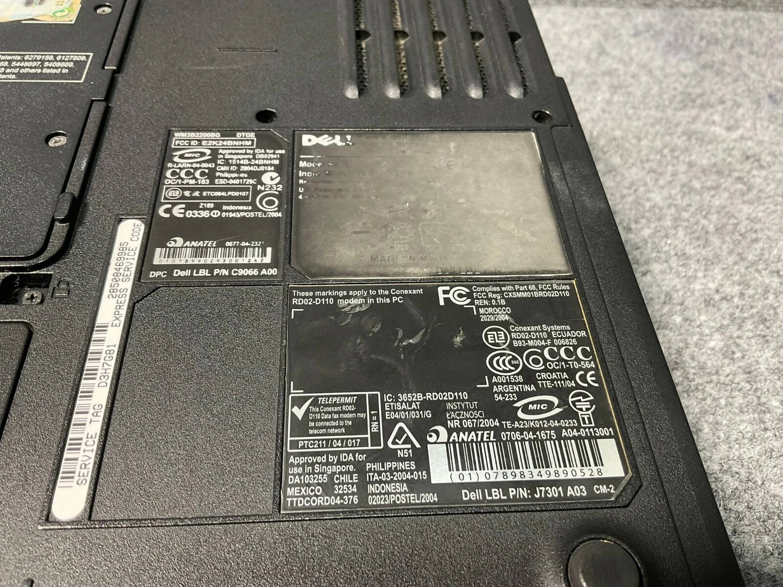 Dell Inspiron 6000 15.4 Intel Pentium Widescreen Parts Only Laptop