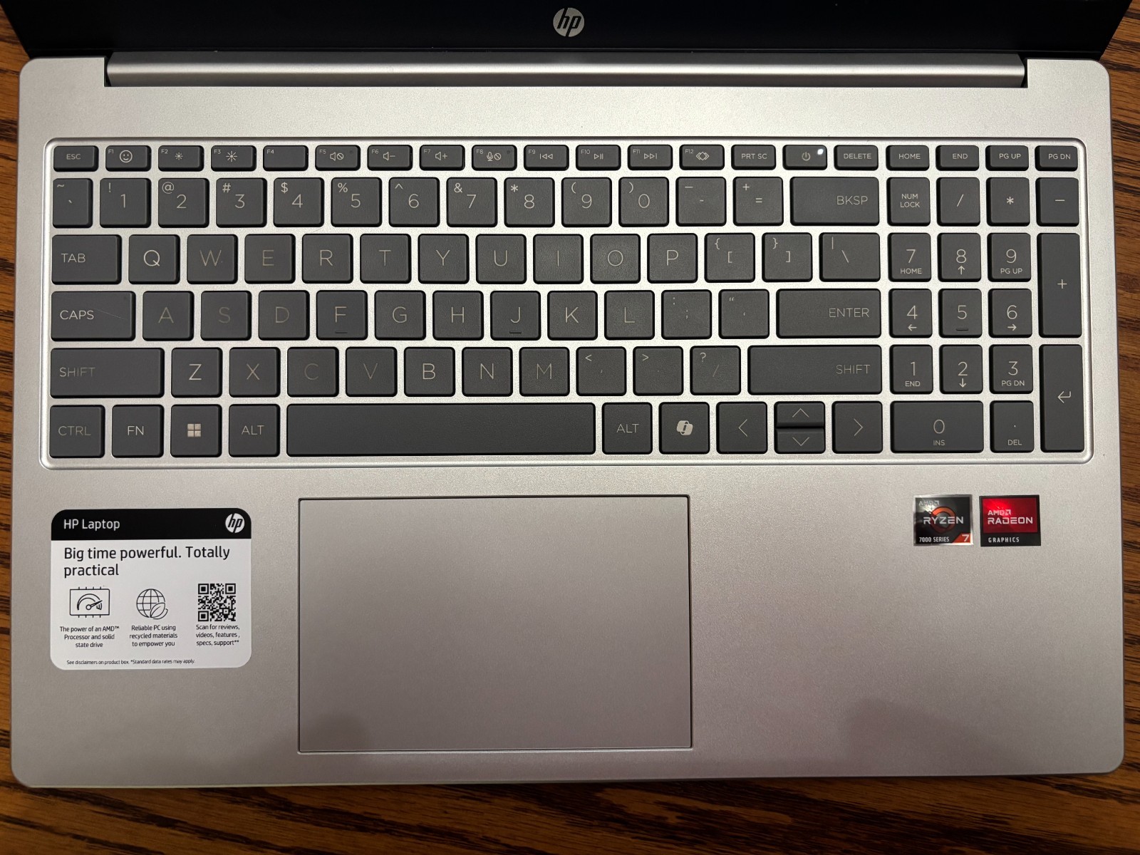 HP 15.6 inch FHD IPS Touch Windows 11 Laptop AMD Ryzen 7 7730U 16GB RAM 512GB