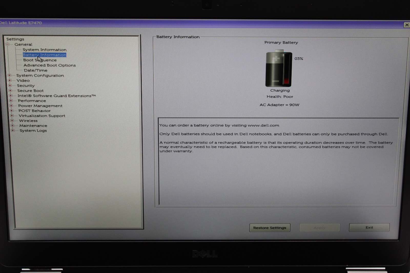 Dell Latitude E7470 _ i7-6650U @ 2.2 GHz 8GB RAM 256GB SSD No OS