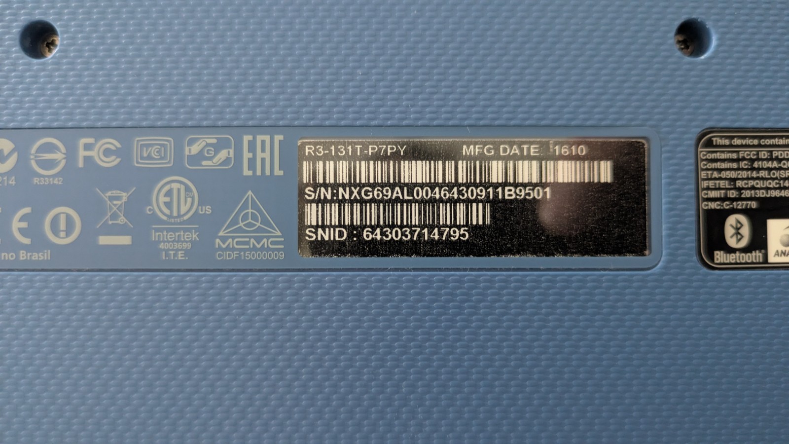 Acer Aspire R3 960GB SSD 8GB RAM Celeron N3710 1.6GHz Win 10