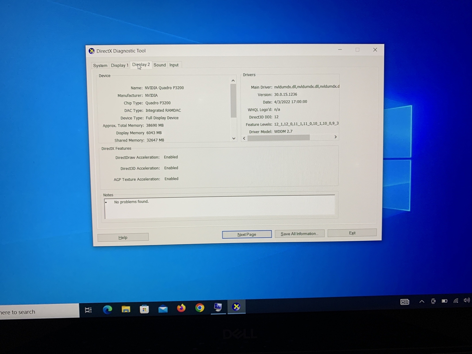 Dell Precision 7530 i9-8950HK 64GB 1TB SSD P3200 6GB 15.6″ W 10 Pro Touch CLEAN