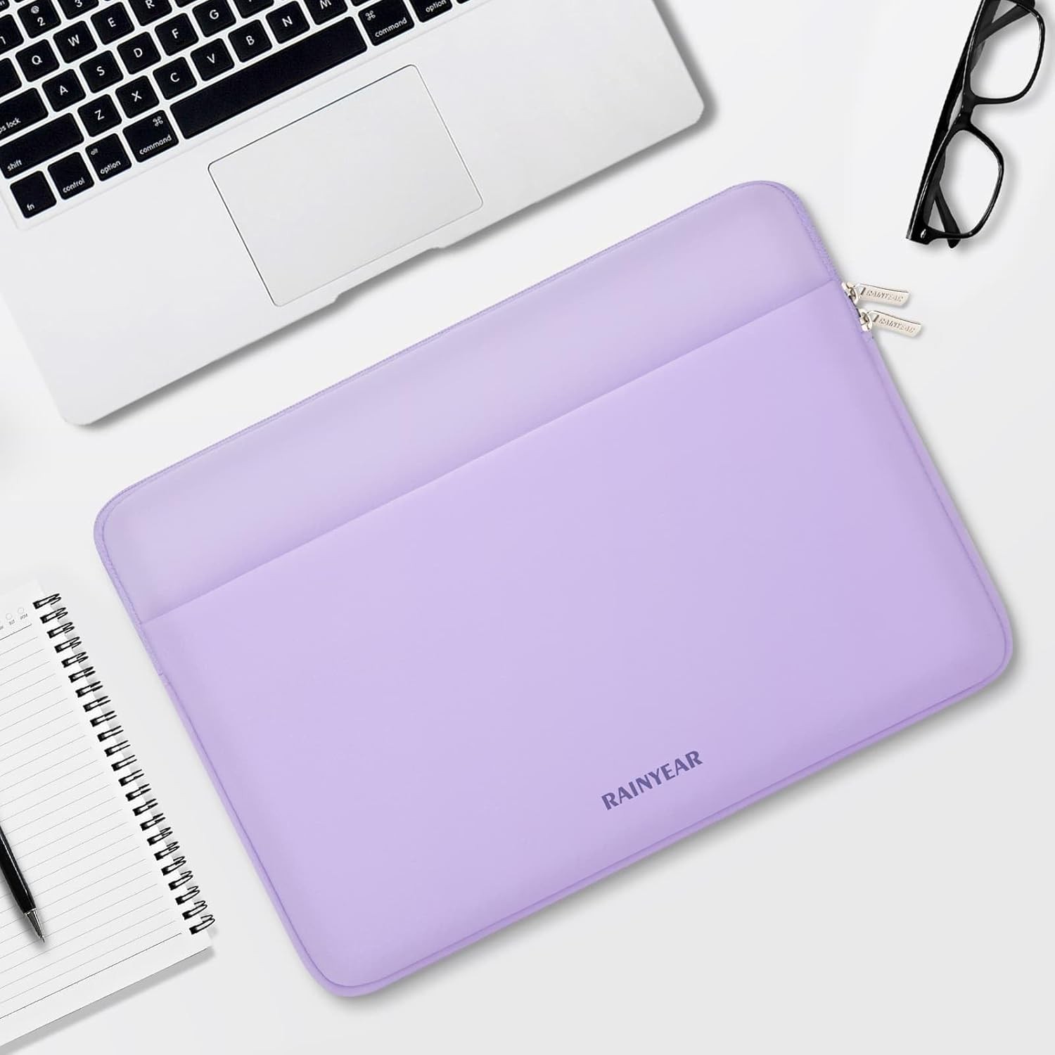 Laptop Sleeve Case 13.3 Inch, Protective Portable Case with Front Pocket, Purple