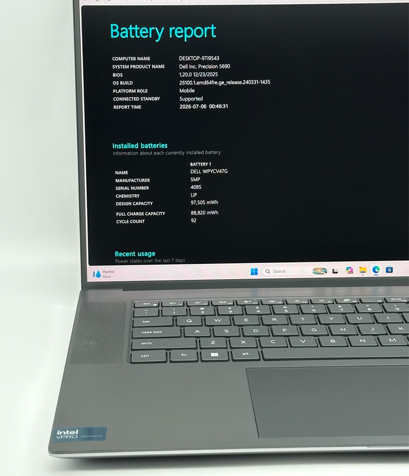 Dell Precision 5690 16 FHD+ 3.8GHz Ultra 7 165H 32GB 1TB SSD RTX 2000 Ada