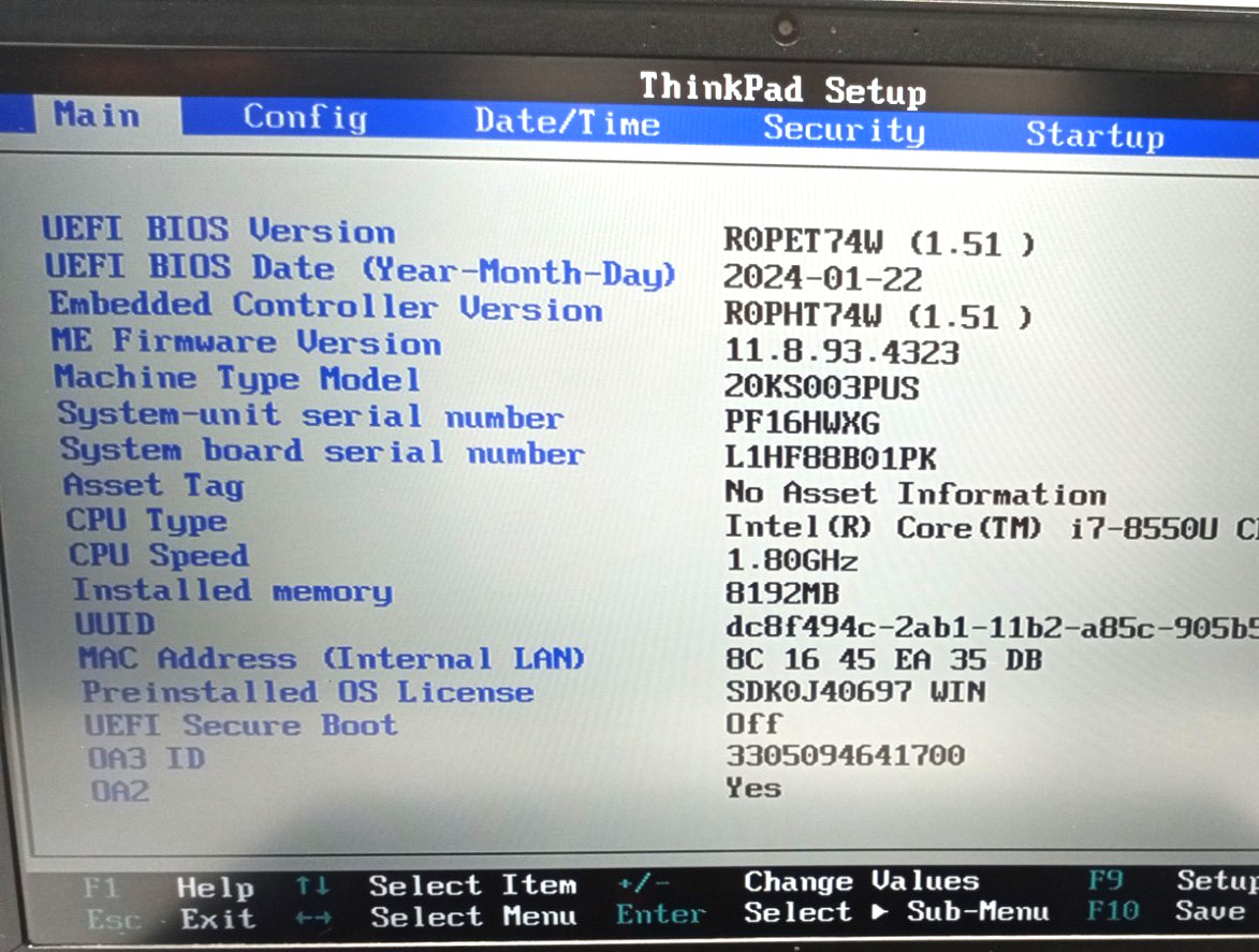 Lenovo ThinkPad E580 15.6″ i7-8550u@1.8GHz 8GB RAM Wi-Fi/BT No HDD No OS MC578*!