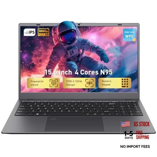 15.6″ FHD IPS Laptop Computer-12GB RAM 256GB SSD 4-Core N95 (Beats