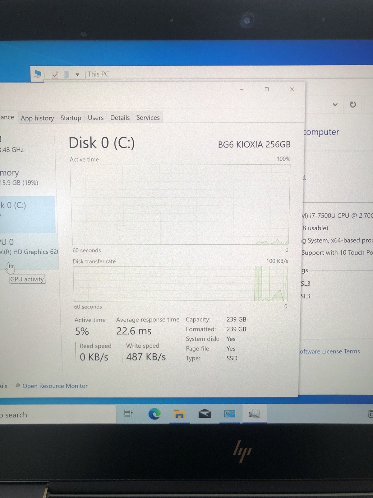 HP Spectre x360 13-ac0xx i7 7th Gen 16GB RAM 256GB SSD Good Condition